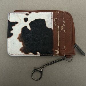Wrangler Cow Print Leather Card Holder
